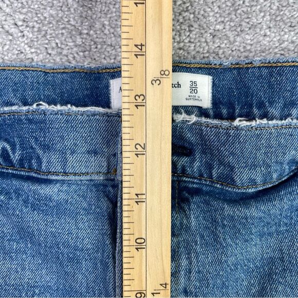Abercrombie & Fitch Mom Shorts Women’s 20 Blue Cut Off High Rise Distressed - Picture 6 of 8